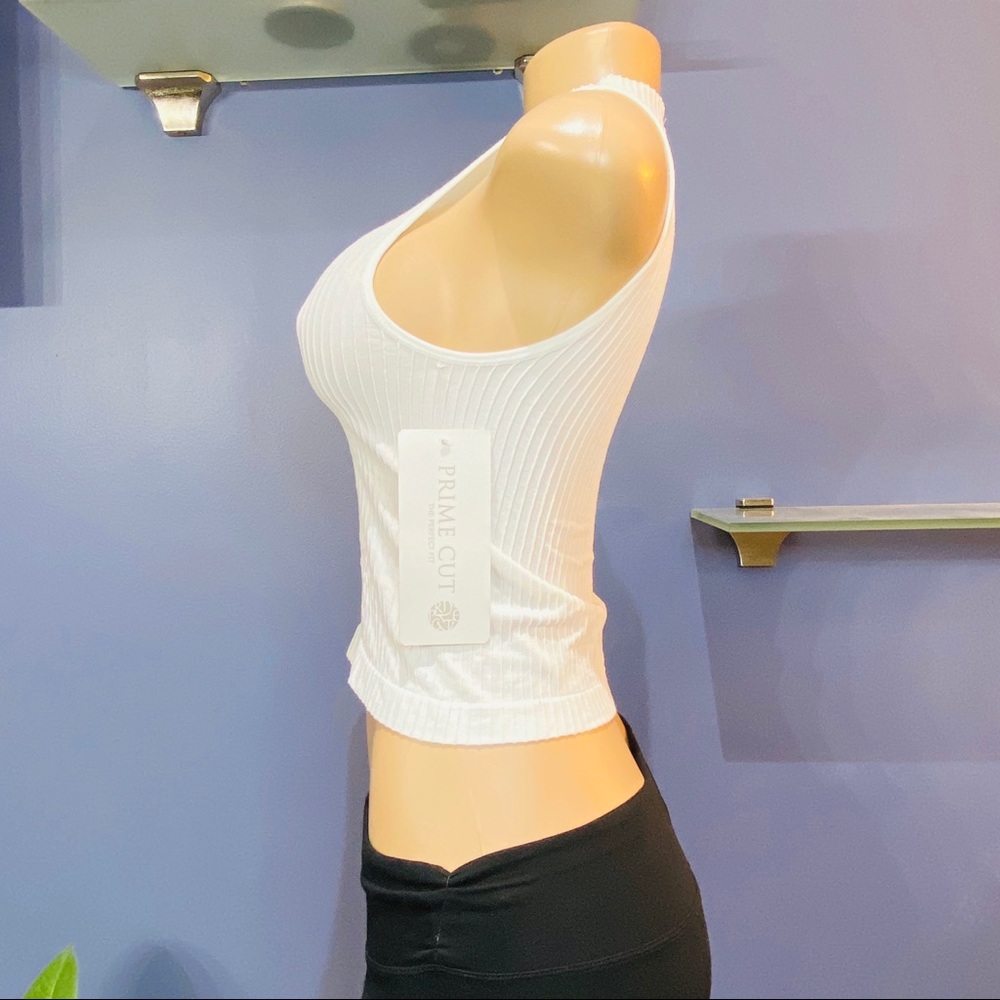 NWT Ribbed Crop Top Tank Shirt - Picture 4 of 8